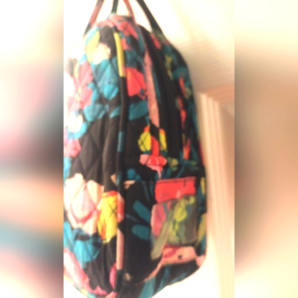 Vera Bradley Floral Backpack - Black and Pink# - Picture 3 of 7